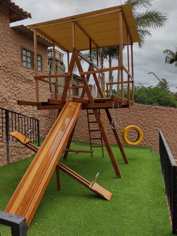 Chacara Bella Vida Com Piscina Churrasqueira Salao De Festas Fogao A Lenha Quadra Aracariguama Esterno foto